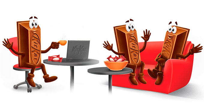 KIAN: Мини-батончики Nuts и KitKat для Nestle