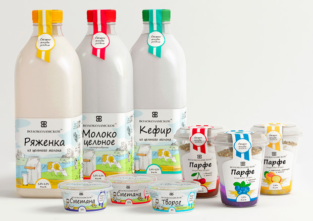 Разработка дизайна упаковки молока для ТМ «Ферма»