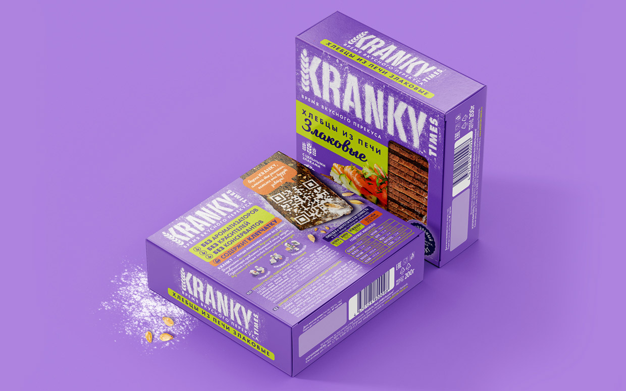 Getbrand: Создание нового бренда ржаных хлебцев Kranky Times